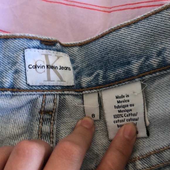 Calvin Klein light wash high rise Jean shorts vintage - Picture 3 of 4